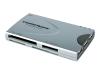 Conceptronic Multi card reader & 3 ports USB 2.0 hub - Card reader ( CF I, CF II, Memory Stick, MS PRO, MMC, SD, SM, MS Duo, MS PRO Duo, miniSD ) - Hi-Speed USB