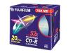 FUJIFILM - 20 x CD-R - 700 MB ( 80min ) 52x - slim jewel case - storage media