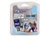 PNY - Flash memory card ( SD adapter included ) - 256 MB - microSD
