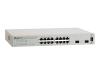 Allied Telesis AT GS950/16 WebSmart Switch - Switch - 16 ports - EN, Fast EN, Gigabit EN - 10Base-T, 100Base-TX, 1000Base-T + 2 x GBIC (empty)