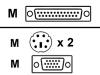 Raritan - Keyboard / video / mouse (KVM) cable - DB-25 (M) - 6 pin PS/2, HD-15 (M) - 2 m