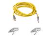 Belkin - Crossover cable - RJ-45 (M) - RJ-45 (M) - 10 m - UTP - ( CAT 5e ) - moulded, snagless - yellow