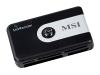 MSI StarReader - Card reader - 52 in 1 ( CF I, CF II, Memory Stick, MS PRO, Microdrive, MMC, SD, SM, MS Duo, xD, MS PRO Duo, miniSD, RS-MMC, MMCmobile, microSD, SIM card ) - Hi-Speed USB
