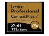 Lexar Professional with Write Acceleration Technology - Flash memory card - 2 GB - 133x - CompactFlash Card
