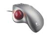 Logitech Trackman Wheel - Trackball - optical - 3 button(s) - wired - PS/2, USB - silver, red