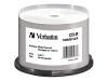 Verbatim - 50 x CD-R - 700 MB ( 80min ) 52x - white - thermal transfer printable surface - spindle - storage media