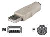 Belkin - Keyboard / mouse adapter - 4 PIN USB Type A (M) - 6 pin PS/2 (F) - beige