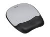 Fellowes Memory Foam - Mouse pad with wrist pillow - streaking silver