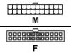 Supermicro - Power extender - 24 pin ATX (F) - 24 pin ATX (M)