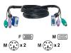 Sweex - Keyboard / video / mouse (KVM) cable - 6 pin PS/2, HD-15 - 6 pin PS/2, HD-15 (M) - 1.8 m