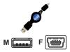 Sweex - USB cable - 4 PIN USB Type A (M) - mini-USB Type B (M) - 80 cm - retractable