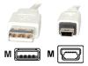 VALUE - USB cable - 4 PIN USB Type A (M) - mini-USB Type B (M) - 1.8 m ( USB / Hi-Speed USB ) - white