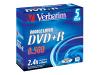 Verbatim - 5 x DVD+R DL - 8.5 GB 2.4x - jewel case - storage media