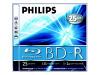 Philips BR2S2J01F - BD-R - 25 GB ( 135min ) 2x - jewel case - storage media