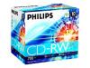 Philips CW7D2NJ10 - 10 x CD-RW - 700 MB ( 80min ) 4x - 12x - jewel case - storage media