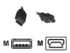 Conceptronic - USB cable - 4 PIN USB Type A (M) - mini-USB Type A (M) - 1.8 m ( USB / Hi-Speed USB )