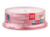 Memorex - 25 x DVD+R DL - 8.5 GB ( 240min ) 2.4x - ink jet printable surface - spindle - storage media