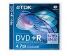 TDK - DVD-R - 4.7 GB 16x - jewel case - storage media