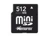 Memorex TravelCard - Flash memory card - 512 MB - miniSD