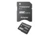 Transcend - Flash memory card ( MMC adapter included ) - 128 MB - MMCmicro
