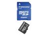 Transcend - Flash memory card ( SD adapter included ) - 1 GB - microSD