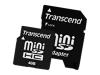 Transcend - Flash memory card ( SD adapter included ) - 4 GB - Class 2 - miniSDHC