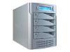 LaCie Biggest Quadra - Hard drive array - 4 TB - 4 bays ( SATA-150 ) - 4 x HD 1 TB - FireWire 800, Hi-Speed USB, Serial ATA-150, FireWire 400 (external)
