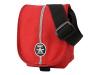 Crumpler Pretty Boy S - Shoulder bag for digital photo camera - Ripstop, ChickenTex - silver, blood red