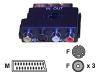 AESP - Video adapter - S-Video / composite video - SCART (M) - 4 PIN mini-DIN, RCA (F)