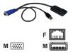 Avocent - Keyboard / video / mouse (KVM) adapter - HD-15 (M) - 4 PIN USB Type A, RJ-45