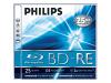 Philips BE2S2J01F - BD-RE - 25 GB ( 135min ) 1x - 2x - jewel case - storage media