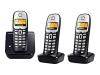Siemens Gigaset A160 Trio - Cordless phone w/ caller ID - DECT\GAP - black, silver + 2 additional handset(s)