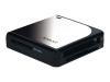 Apacer Mega Steno AM300 - Card reader - 30 in 1 ( CF I, CF II, Memory Stick, MS PRO, Microdrive, MMC, SD, SM, MS Duo, xD, MS PRO Duo, miniSD, RS-MMC, MMCmobile, MMCplus ) - Hi-Speed USB
