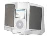 iRhythms A-460 - Portable speakers with digital player dock for iPod - 6 Watt (Total) - white