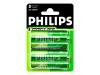 Philips LongLife R20-P2 - Battery 2 x D type Carbon Zinc