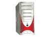 Sweex Prescott Saturn Red - Mid tower - power supply 350 Watt - red - USB/FireWire/Audio