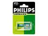 Philips LongLife 6F22 - Battery 9V Carbon Zinc