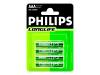Philips LongLife R03-P4 - Battery 4 x AAA type Carbon Zinc
