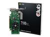 Club 3D GeForce 7100GS - Graphics adapter - GF 7100 GS TurboCache supporting 512MB - PCI Express x16 - 128 MB GDDR2 - Digital Visual Interface (DVI) - HDTV out