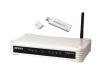 Buffalo AirStation Wireless-G Broadband ADSL2+ Modem Router WBMR-KG54 - Wireless router + 4-port switch - DSL - EN, Fast EN, 802.11b, 802.11g   - with Buffalo AirStation 54 Mbps Keychain Adapter