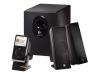 Logitech X-240 - PC multimedia speaker system with digital player dock for iPod - 25 Watt (Total) - black