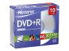 Memorex - 10 x DVD+R - 4.7 GB ( 120min ) 16x - slim jewel case - storage media