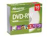 Memorex - 10 x DVD-RW - 4.7 GB ( 120min ) 2x - slim jewel case - storage media