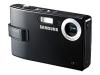 Samsung i7 - Digital camera - compact with digital player / voice recorder - 7.2 Mpix - optical zoom: 3 x - supported memory: MMC, SD, SDHC - black
