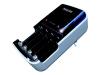 Philips Multilife SCB2050NB - Battery charger 4xAA/AAA - included batteries: 4 x AA type NiMH 2100 mAh