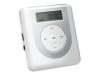 Apacer Audio Steno AU231 - Digital player - flash 1 GB - WMA, MP3 - white, arctic silver