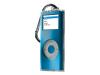 Belkin Clear Acrylic Case Metal-Top with Brushed-Metal Faceplate - Case for digital player - acrylic - blue - iPod nano (aluminum) (2G)