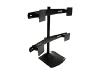 Ergotron DeskStand DS100 - Stand for quad flat panel - black - screen size: up to 24