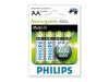 Philips Multilife R6B4A160 - Battery 4 x AA type NiMH 1600 mAh