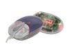 Macally iOptiJr - Mouse - optical - 3 button(s) - wired - USB - blue, transparent - retail